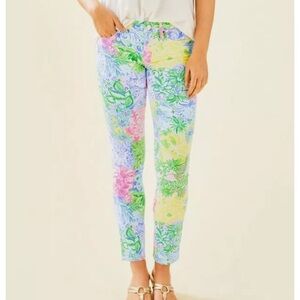 NWT Lilly Pulitzer South Ocean Skinny Pants Multi Cheek to Cheek